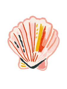 Colorful Clam Shell Vinyl Car Decal Sticker – Waterproof & UV-Resistant 