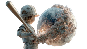 Young Baseball Player V12 Vinyl Car Decal Sticker – Waterproof & UV-Resistant 