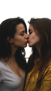 Women Kissing V2 Vinyl Car Decal Sticker – Waterproof & UV-Resistant 