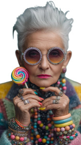 Stylish Elderly Woman V4 Vinyl Car Decal Sticker – Waterproof & UV-Resistant Stylish Elderly Woman V4 Vinyl Car Decal Sticker – Waterproof & UV-Resistant