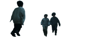 Ghostly Boys Jumping Vinyl Car Decal Sticker – Waterproof & UV-Resistant 