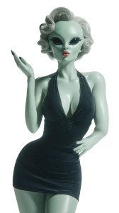 Glamorous Alien Starlet Vinyl Car Decal Sticker – Waterproof & UV-Resistant 