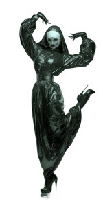 Art Deco Nun V2 Vinyl Car Decal Sticker – Waterproof & UV-Resistant 