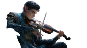 Elven Violinist V2 Vinyl Car Decal Sticker – Waterproof & UV-Resistant 