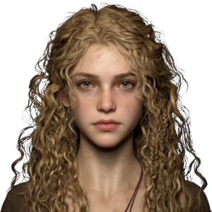 Golden Haired Girl V2 Vinyl Car Decal Sticker – Waterproof & UV-Resistant 