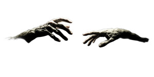 Iconic Hands Reaching Vinyl Car Decal Sticker – Waterproof & UV-Resistant 