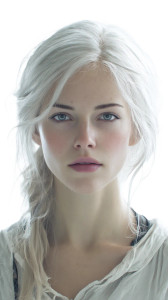 Ethereal Blonde Portrait V8 Vinyl Car Decal Sticker – Waterproof & UV-Resistant 