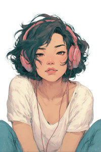 Cute Japanese Woman V11 Vinyl Car Decal Sticker – Waterproof & UV-Resistant 