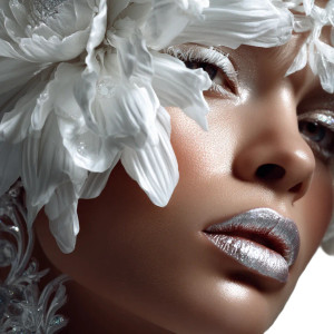 Floral Model Portrait Vinyl Car Decal Sticker – Waterproof & UV-Resistant 