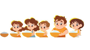 Joyful Children Eating Vinyl Car Decal Sticker – Waterproof & UV-Resistant 