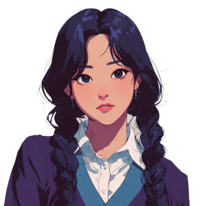 Korean School Girl V10 Vinyl Car Decal Sticker – Waterproof & UV-Resistant 