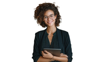 Confident Businesswoman V24 Vinyl Car Decal Sticker – Waterproof & UV-Resistant 