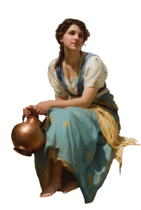Greek Woman At Well Vinyl Car Decal Sticker – Waterproof & UV-Resistant 