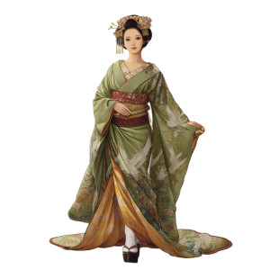 Oiran Procession Twilight Vinyl Car Decal Sticker – Waterproof & UV-Resistant 