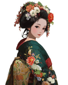 Japanese Maiko Vinyl Car Decal Sticker – Waterproof & UV-Resistant 