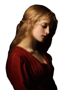 Baroque Blonde Portrait Vinyl Car Decal Sticker – Waterproof & UV-Resistant 