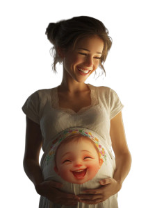 Happy Baby Belly Vinyl Car Decal Sticker – Waterproof & UV-Resistant Happy Baby Belly Vinyl Car Decal Sticker – Waterproof & UV-Resistant