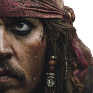 Jack Sparrow Portrait Vinyl Car Decal Sticker – Waterproof & UV-Resistant 