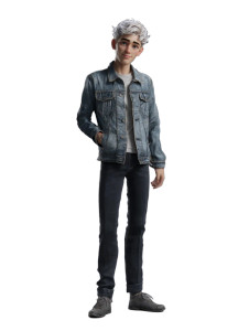 Silver-Haired Young Man V2 Vinyl Car Decal Sticker – Waterproof & UV-Resistant 