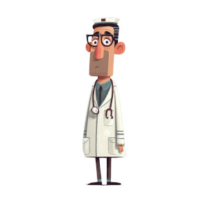 Cartoon Doctor Vinyl Car Decal Sticker – Waterproof & UV-Resistant Cartoon Doctor Vinyl Car Decal Sticker – Waterproof & UV-Resistant