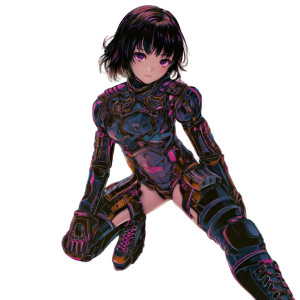 Armored Beauty Vinyl Car Decal Sticker – Waterproof & UV-Resistant 