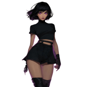 Cyberpunk Fantasy Woman V4 Vinyl Car Decal Sticker – Waterproof & UV-Resistant 