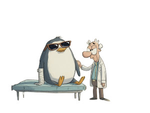 Cool Penguin Patient Vinyl Car Decal Sticker – Waterproof & UV-Resistant Cool Penguin Patient Vinyl Car Decal Sticker – Waterproof & UV-Resistant