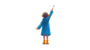 Rainbow Painter Girl Vinyl Car Decal Sticker – Waterproof & UV-Resistant 