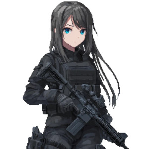 Anime Tactical Girl Vinyl Car Decal Sticker – Waterproof & UV-Resistant 