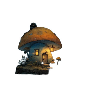 Mushroom House Vinyl Car Decal Sticker – Waterproof & UV-Resistant 