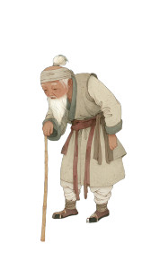 Old Korean Folktale Man Vinyl Car Decal Sticker – Waterproof & UV-Resistant 