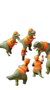 Dinosaurs Building Vinyl Car Decal Sticker – Waterproof & UV-Resistant 