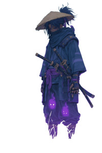 Necromancer Samurai Vinyl Car Decal Sticker – Waterproof & UV-Resistant 