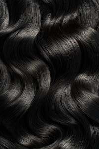 Wavy Black Hair Vinyl Car Decal Sticker – Waterproof & UV-Resistant 
