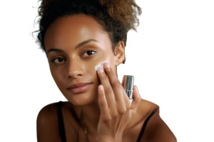 Woman Applying Cream V9 Vinyl Car Decal Sticker – Waterproof & UV-Resistant 