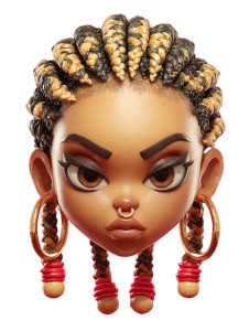 Stylized Cartoon Character V2 Vinyl Car Decal Sticker – Waterproof & UV-Resistant 