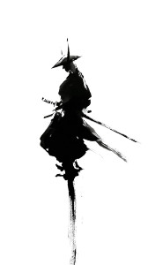 Minimalist Samurai V2 Vinyl Car Decal Sticker – Waterproof & UV-Resistant 