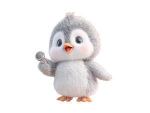 Singing Penguin Vinyl Car Decal Sticker – Waterproof & UV-Resistant 