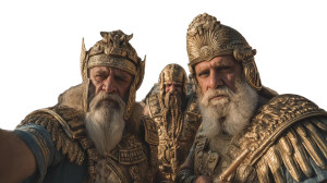 Ancient Warriors Selfie Vinyl Car Decal Sticker – Waterproof & UV-Resistant 