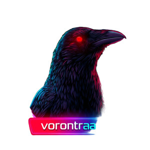 Stylized Raven Logo Vinyl Car Decal Sticker – Waterproof & UV-Resistant 