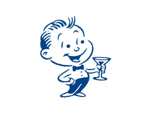 Retro Martini Mascot Vinyl Car Decal Sticker – Waterproof & UV-Resistant 
