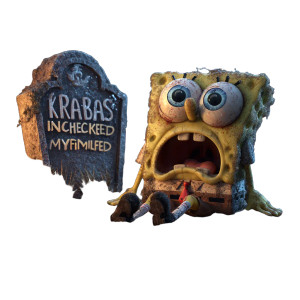Spongebob'S Anguish Vinyl Car Decal Sticker – Waterproof & UV-Resistant 