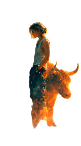 Fiery Graceful Duo Vinyl Car Decal Sticker – Waterproof & UV-Resistant 