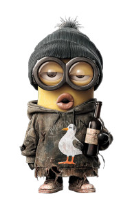 Minion-Girl Illustration Vinyl Car Decal Sticker – Waterproof & UV-Resistant 