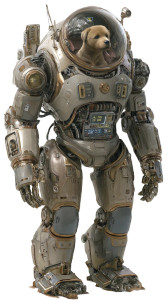 Heroic Puppy-Controlled Robot Vinyl Car Decal Sticker – Waterproof & UV-Resistant 