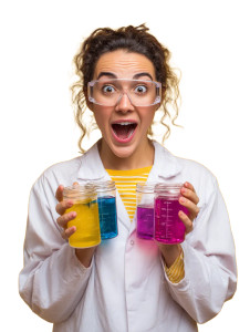 Excited Young Scientist Vinyl Car Decal Sticker – Waterproof & UV-Resistant 