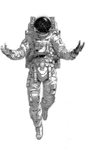 Astronaut Vitruvian Man Vinyl Car Decal Sticker – Waterproof & UV-Resistant 