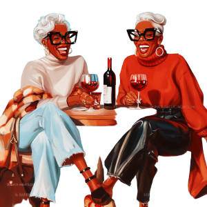 Stylish Elderly Women Vinyl Car Decal Sticker – Waterproof & UV-Resistant Stylish Elderly Women Vinyl Car Decal Sticker – Waterproof & UV-Resistant