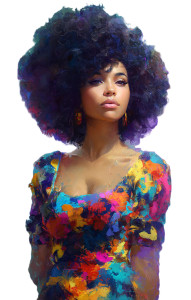 Vibrant Afro Portrait V6 Vinyl Car Decal Sticker – Waterproof & UV-Resistant 