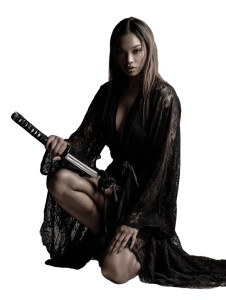 Poised Katana Woman Vinyl Car Decal Sticker – Waterproof & UV-Resistant Poised Katana Woman Vinyl Car Decal Sticker – Waterproof & UV-Resistant